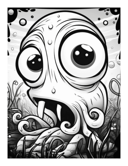 Free Bugged Eyed Monster Coloring Page 3