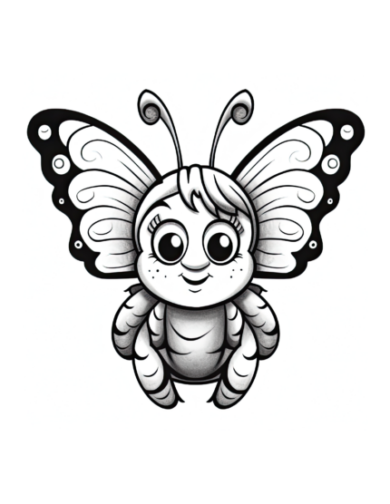 Free Kid-Friendly Butterfly Buddy Coloring Page