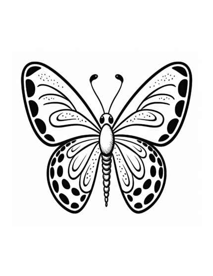 Free Butterfly Coloring Page 15