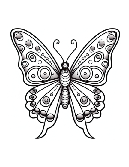 Free Butterfly Coloring Page 17