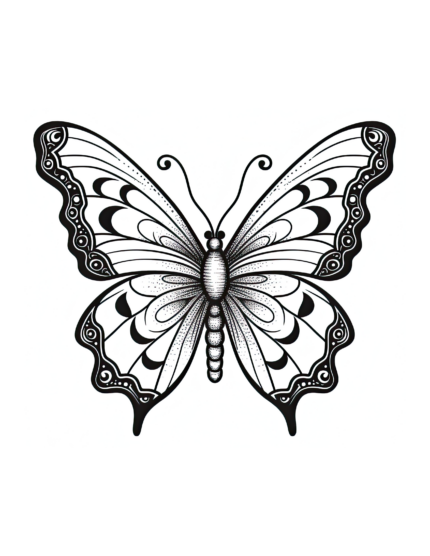 Free Butterfly Coloring Page 19