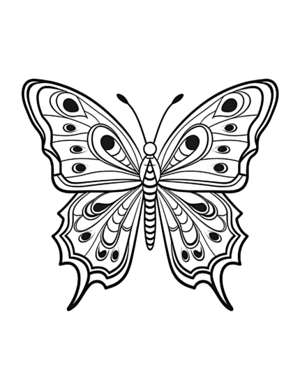 Free Butterfly Coloring Page