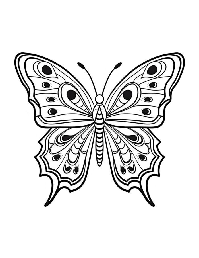 Free Butterfly Coloring Page