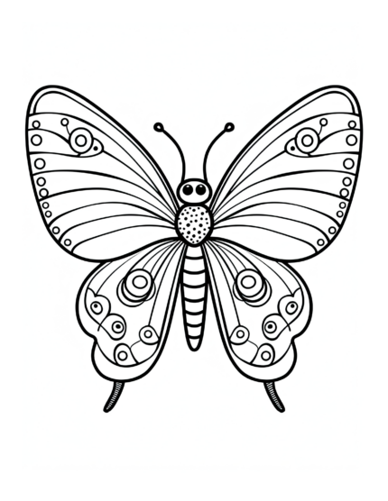 Free Butterfly Coloring Page 25