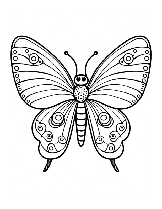 Free Printable Jellybean Bliss - Butterfly Coloring Page For Kids And ...