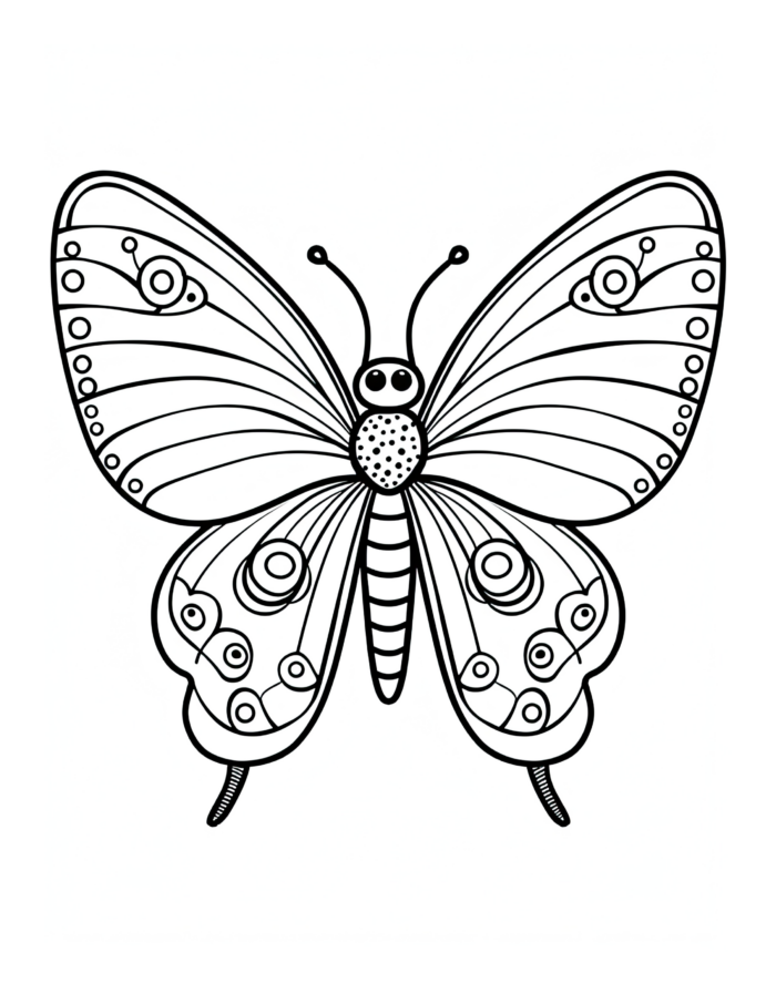Free Butterfly Coloring Page 25