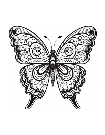 Free Butterfly Coloring Page 27