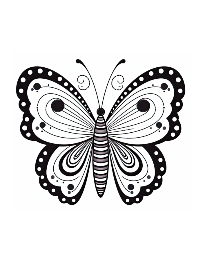 Free Butterfly Coloring Page 29