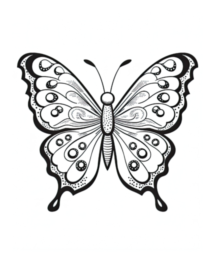 Free Butterfly Coloring Page 3