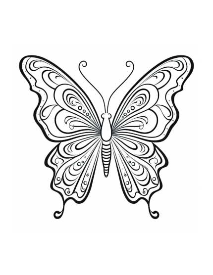 Free Butterfly Coloring Page 31