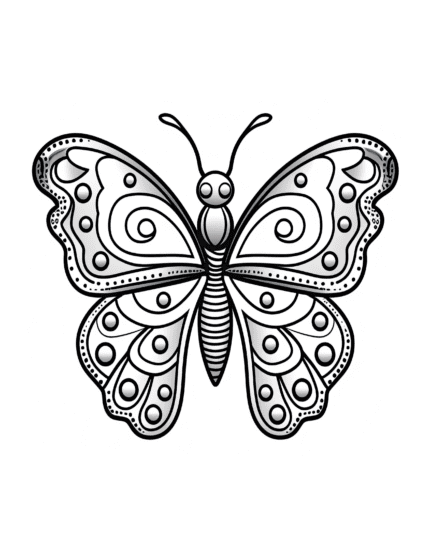 Free Butterfly Coloring Page 35