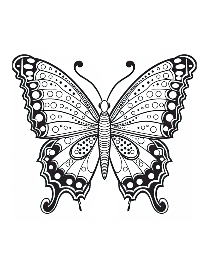 Free Butterfly Coloring Page 37