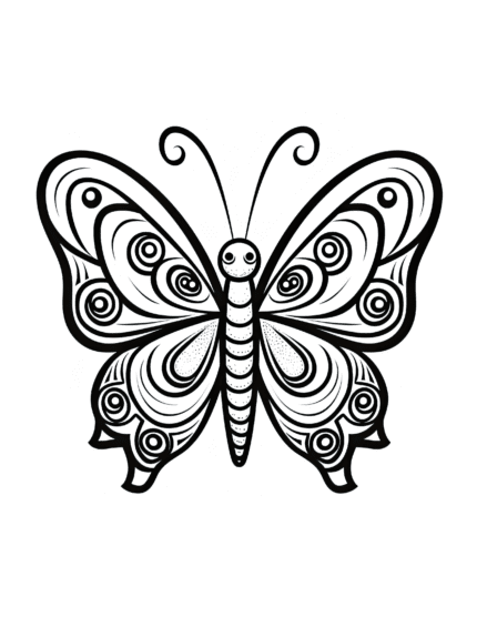 Free Butterfly Coloring Page 39