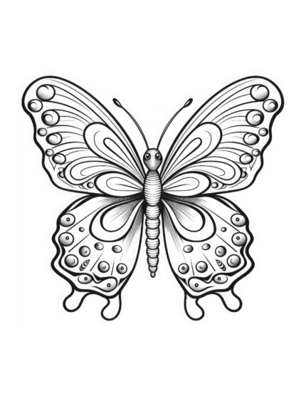Free Butterfly Coloring Page 43