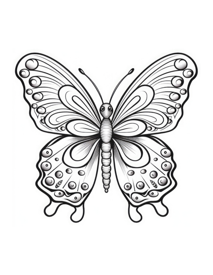 Free Butterfly Coloring Page 43