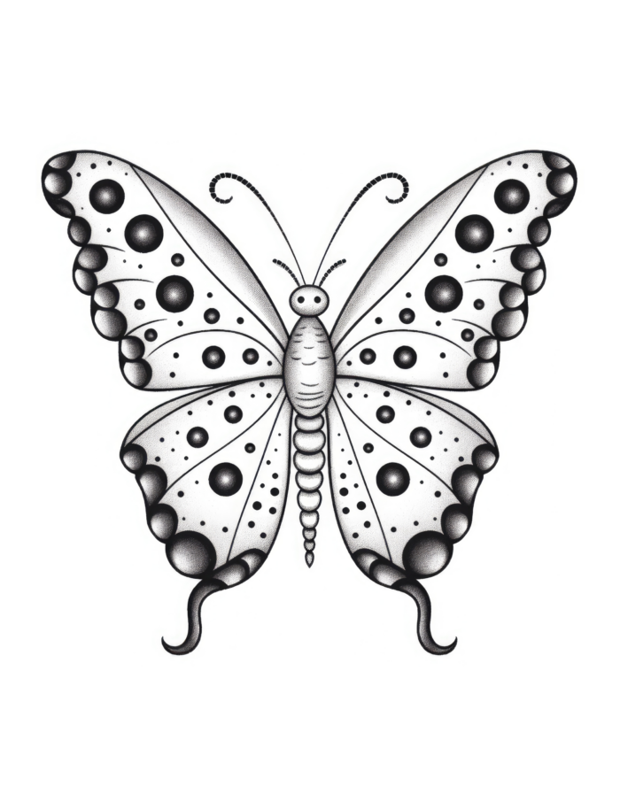 Free Butterfly Coloring Page 45
