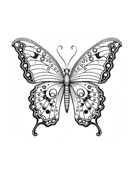 Free Butterfly Coloring Page 47