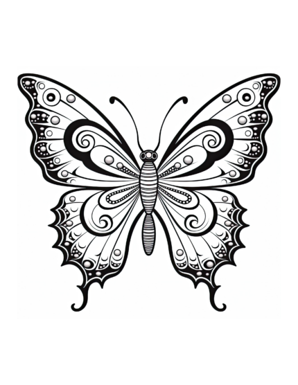 Free Butterfly Coloring Page 49