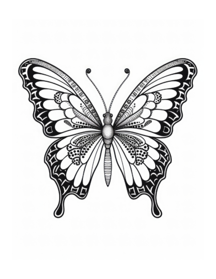 Free Butterfly Coloring Page 5