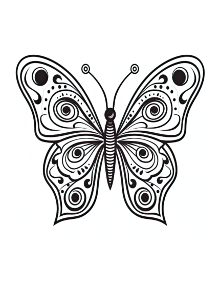 Free Butterfly Coloring Page 53