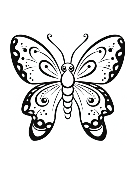 Free Butterfly Coloring Page 59