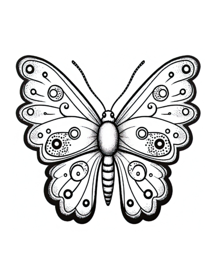 Free Butterfly Coloring Page 61