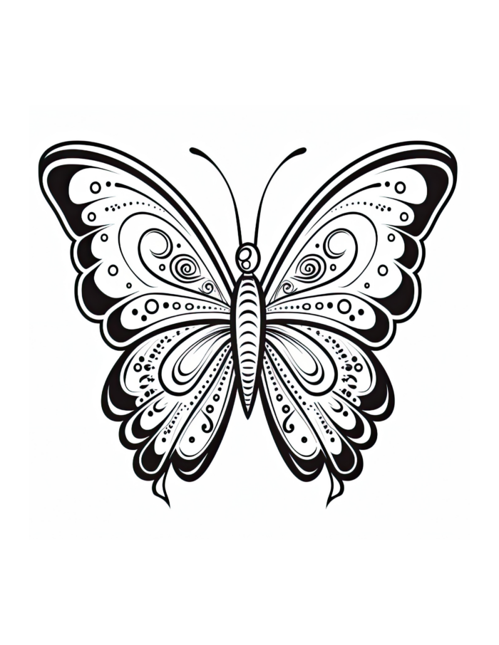 Free Butterfly Coloring Page