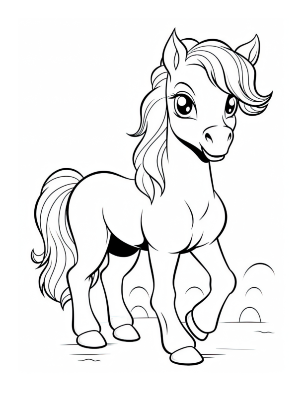 Free Printable Equine Adventure - Horse Coloring Page For Kids And Adults