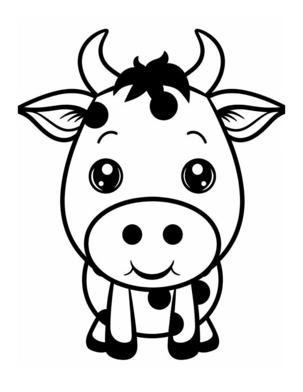 Free Printable Playful Pastures - Cow Coloring Page For Kids And Adults