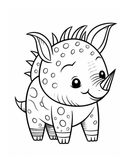 Free Triceratops Dinosaur Coloring Page For Kids