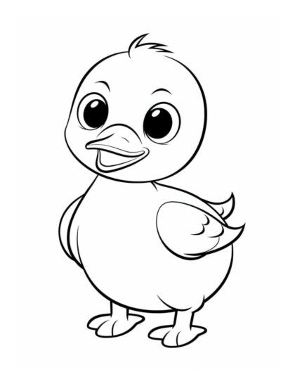 Free Duck Coloring Page for Kids