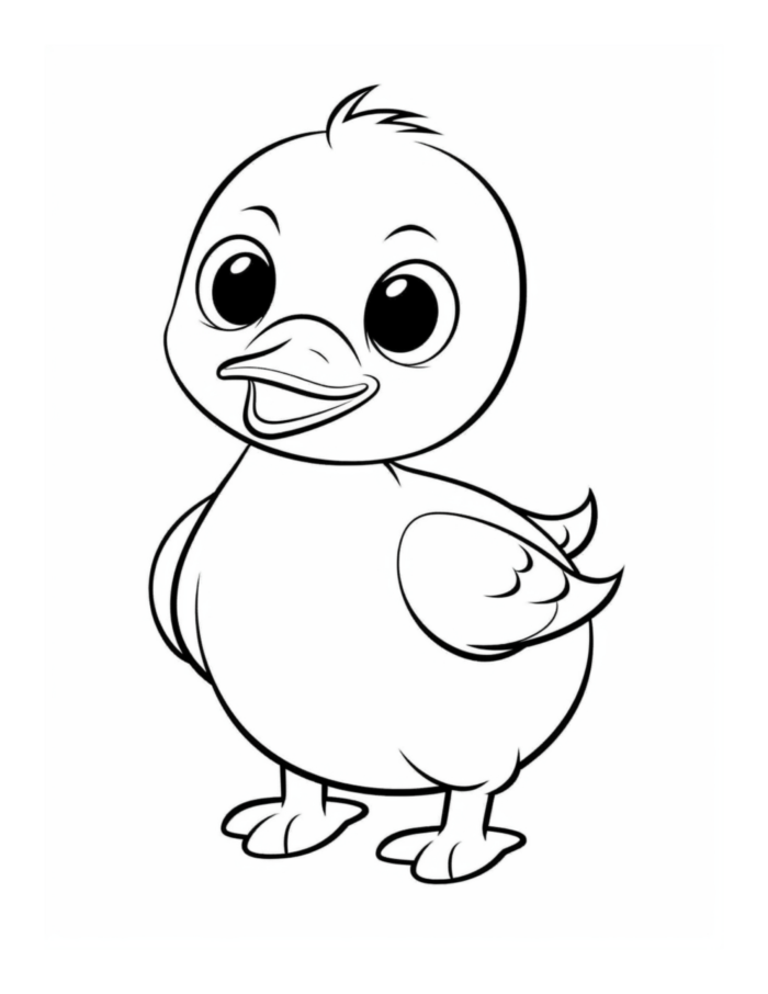 Free Duck Coloring Page for Kids