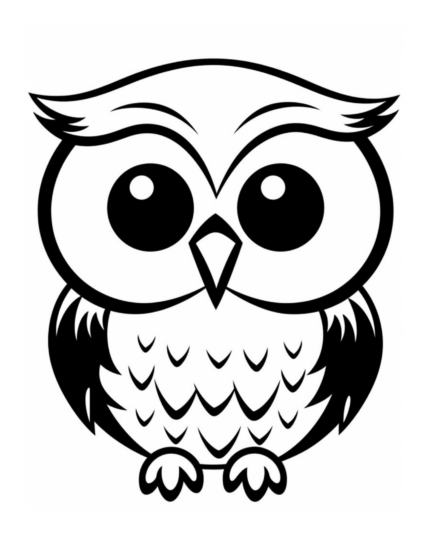 Free Owl Cute Animal Coloring Page 35