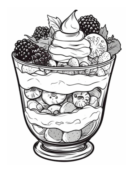 Free Dessert Coloring Page 15