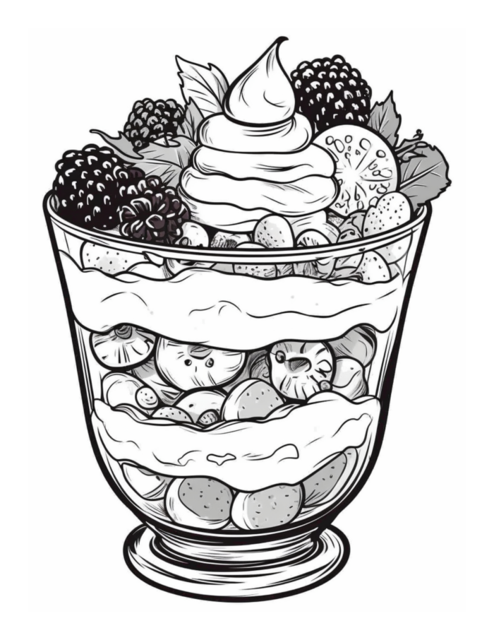 Free Dessert Coloring Page 15