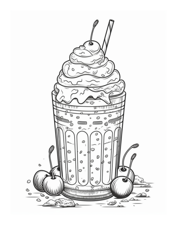 Free Printable Summertime Bliss - Ice Cream Coloring Page For Kids And ...