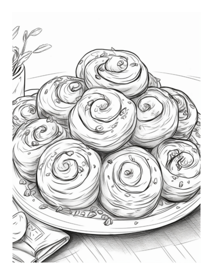 Free Dessert Coloring Page 27