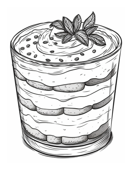 Free Dessert Coloring Page 29