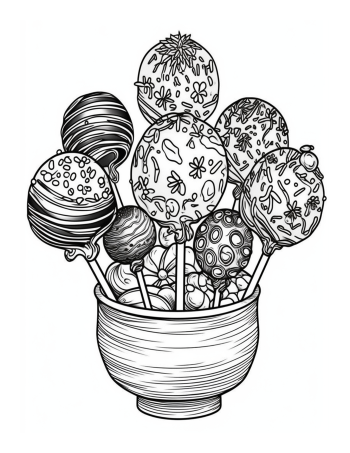 Free Dessert Coloring Page 3