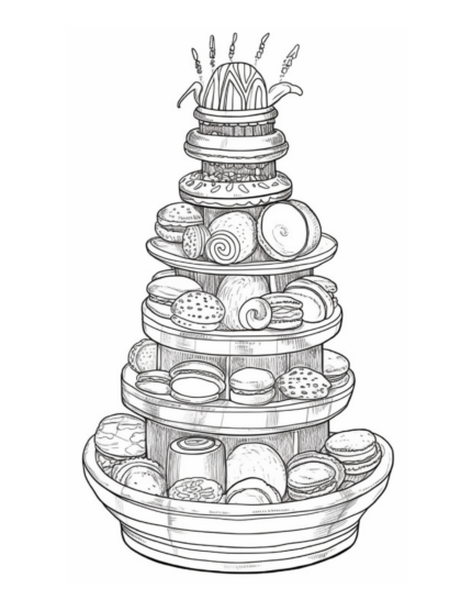 Free Dessert Coloring Page 31