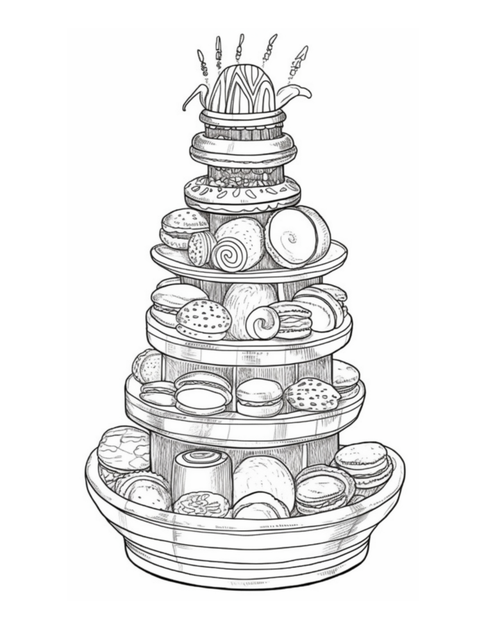 Free Dessert Coloring Page 31