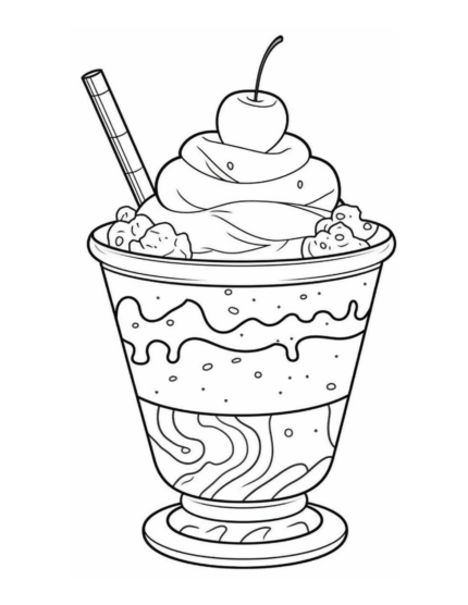 Free Dessert Coloring Page 37