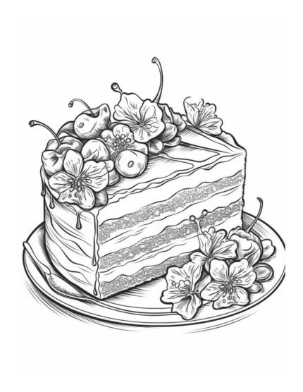 Free Dessert Coloring Page 39