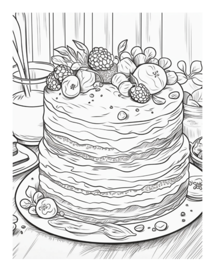 Free Dessert Coloring Page 49