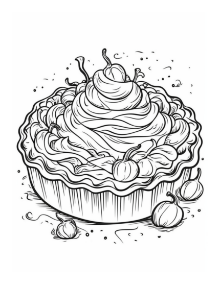 Free Dessert Coloring Page 51