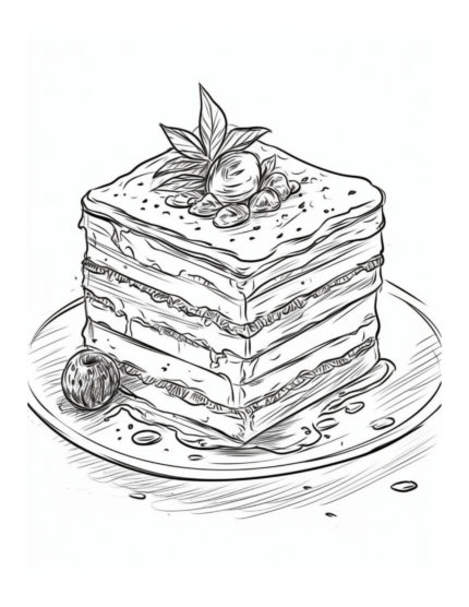 Free Dessert Coloring Page 55