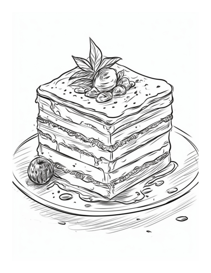 Free Dessert Coloring Page 55