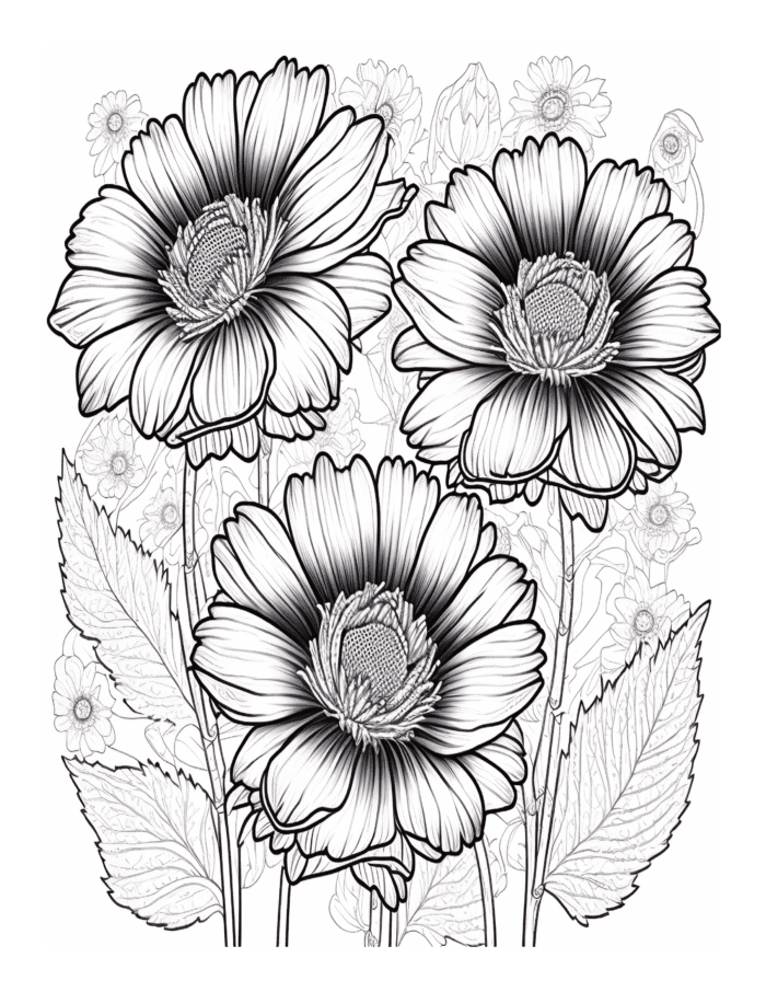 Free SunFlower Garden Coloring Page 11