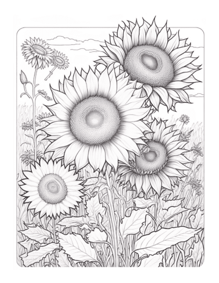 Free Flower Garden Coloring Page 25