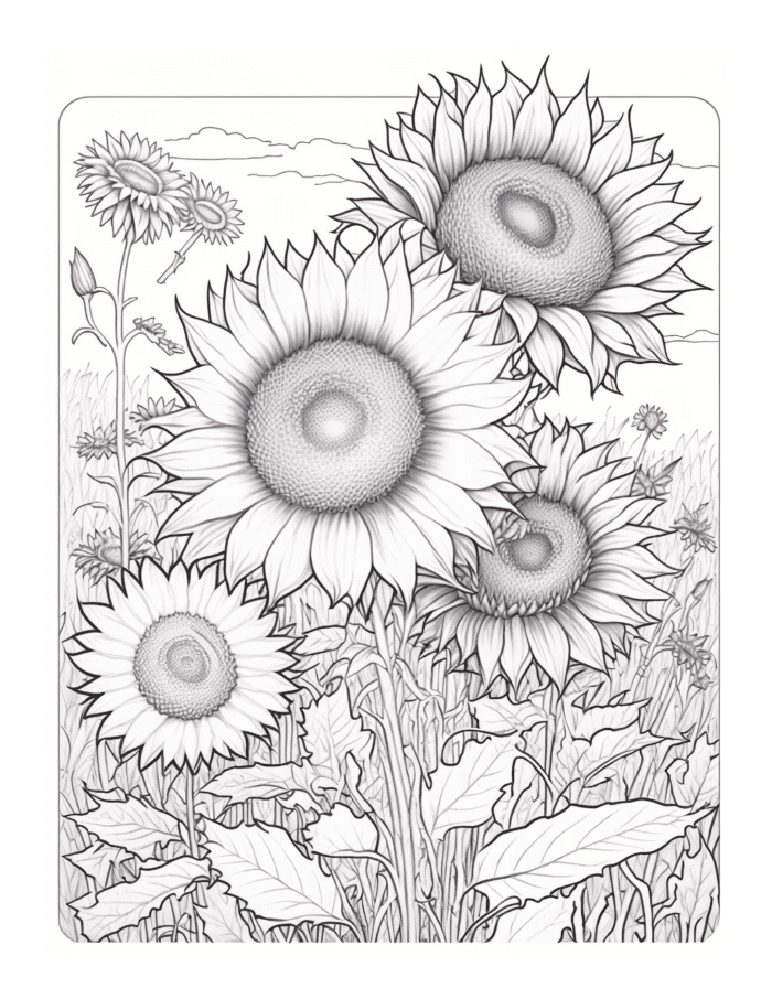 Free Flower Garden Coloring Page 25